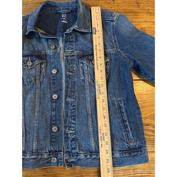 Gap Kids Girl’s XXL Blue Jean Jacket Tomboy Button Down Denim Long Sleeve Unisex - Picture 7 of 11